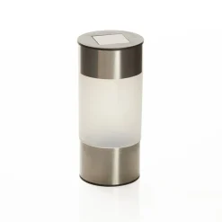 Globo Rund solcelledrevet sokkellampe Valea i stål| Kommersiell Utebelysning|Led-Utendørs