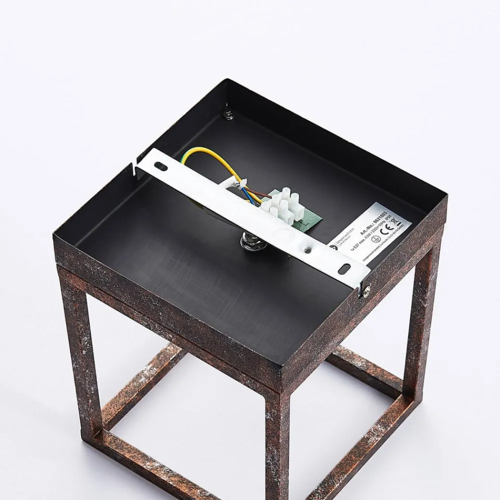 Lindby Rustikk taklampe Emin med metallramme| Taklamper