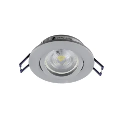 Deko-Light Samsola innfelt taklampe, aluminiumsfarget, Ø 8 cm, metall Outlet