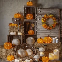 STAR TRADING Sandy LED-solcellelampe, 16 cm, hvit, plast, soppform| Julebelysning