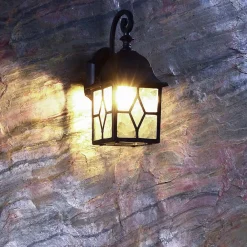 Deko-Light Sargas utendørs vegglampe, E27, svart| Vegglamper Utendørs