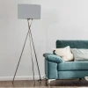 Schöner Wohnen Pina gulvlampe på stativ lysegrå| Gulvlamper