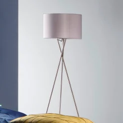 Schöner Wohnen Pina gulvlampe på stativ lysegrå| Gulvlamper