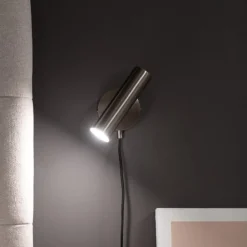 Schöner Wohnen Stina LED-vegglampe i nikkel, dimbar| Vegglamper