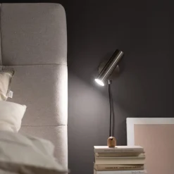 Schöner Wohnen Stina LED-vegglampe i nikkel, dimbar| Vegglamper