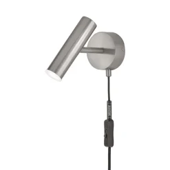 Schöner Wohnen Stina LED-vegglampe i nikkel, dimbar| Vegglamper