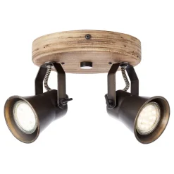 Brilliant Seed takspot, 2 lyskilder, svart Outlet