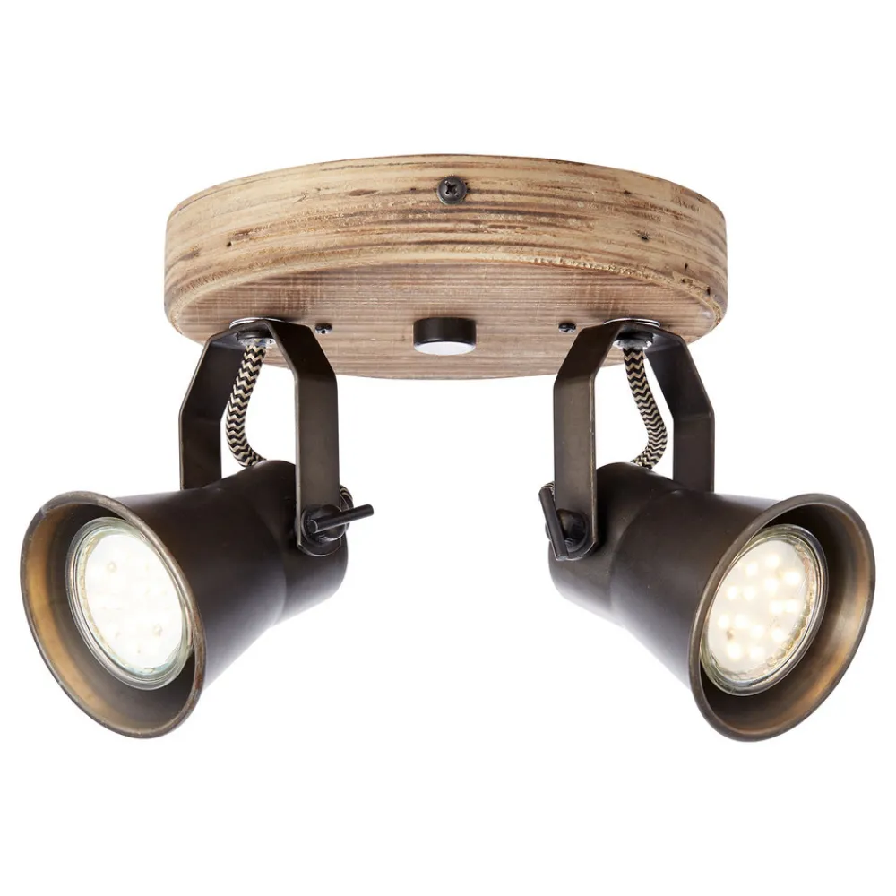 Brilliant Seed takspot, 2 lyskilder, svart Outlet