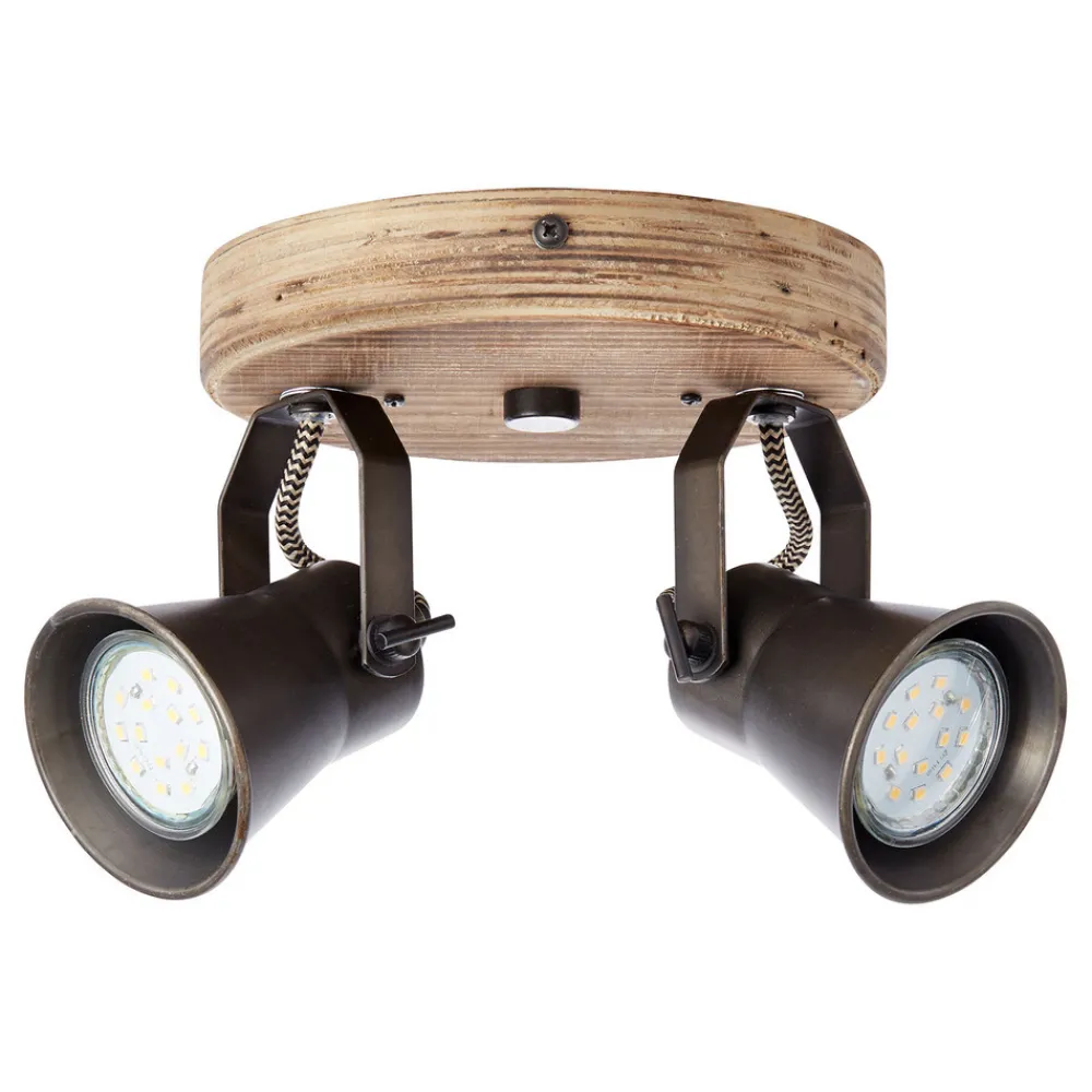 Brilliant Seed takspot, 2 lyskilder, svart Outlet