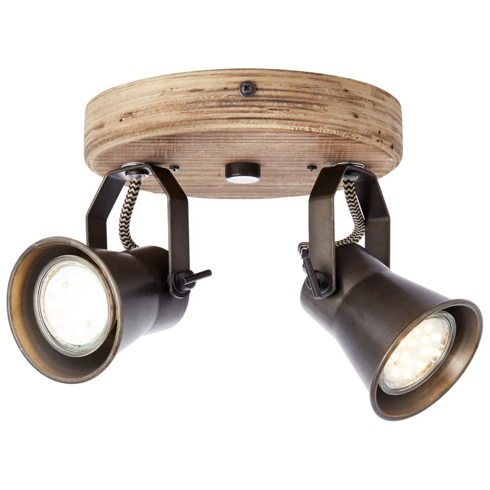 Brilliant Seed takspot, 2 lyskilder, svart Outlet