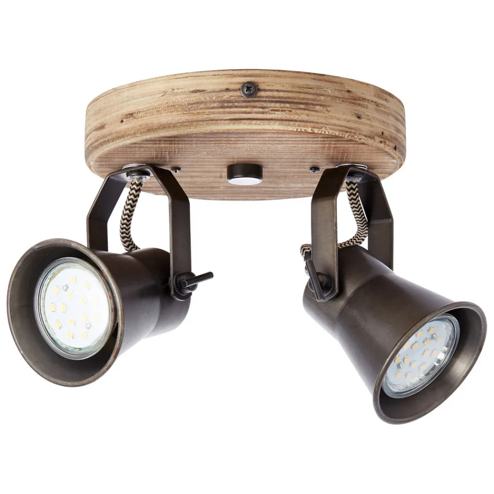 Brilliant Seed takspot, 2 lyskilder, svart Outlet