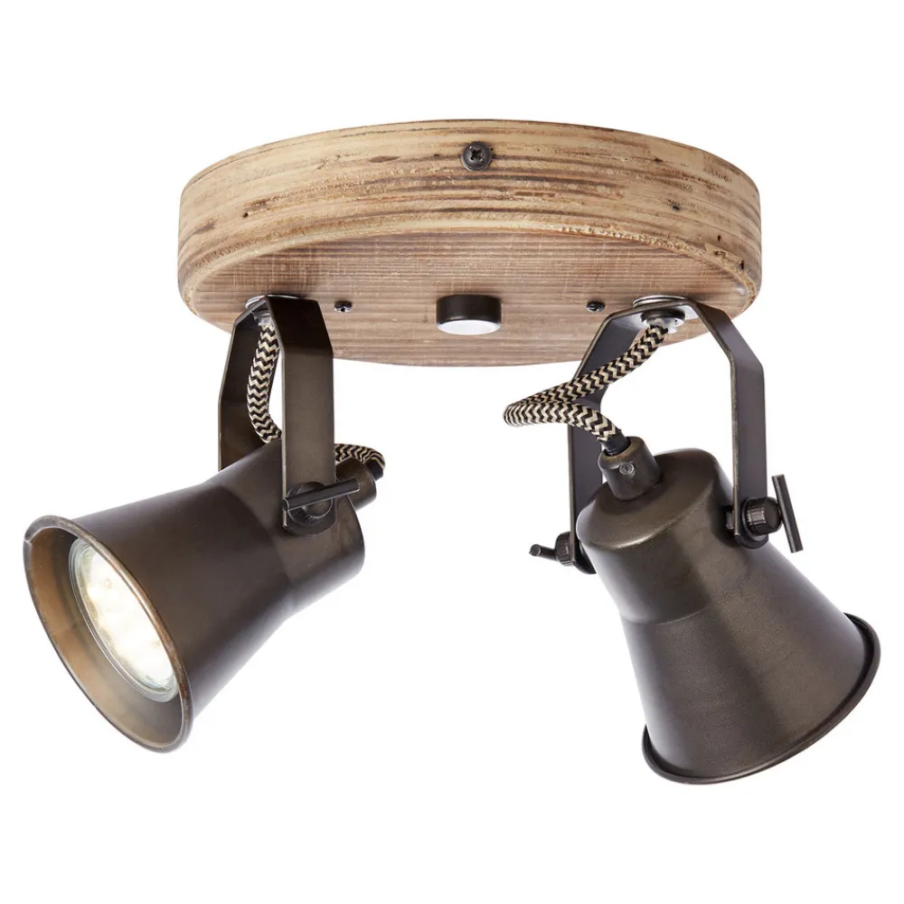 Brilliant Seed takspot, 2 lyskilder, svart Outlet