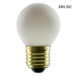 SEGULA LED-pære 24V DC E27 3W 922 Golfball matt dimbar| Dimbar Led-Pære|Dimbar Led-Pære