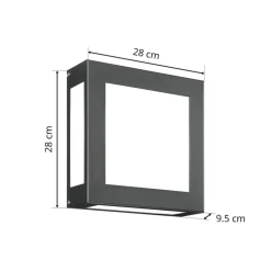CMD Sensor-LED-utevegglampe Aqua Legendo, antrasitt| Vegglamper Med Sensor|Utebelysning Med Sensor