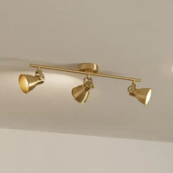 EGLO Seras takspotlight, børstet messing-gull, 3-flammig Online