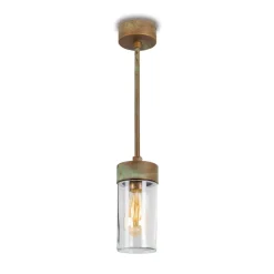 Moretti Luce Silindar 3358 hengelampe, antikk messing/klar| Pendellamper Utendørs
