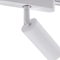 Lindby Skinne system 48V Lumaro, spot, 9 lyskilder, hvit, Ø4cm, 13 cm| Kontorbelysning|Skinnesystem