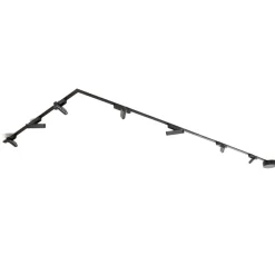 Lindby Skinnesystem Lumaro, lyskilder, 7 lyskilder, svart, 48 V, dimbar| Skinnesystem