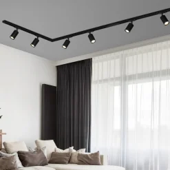 Briloner Skinnesystem RAIL 230 V svart 6 spots 2,25 m hjørnekontakt Clearance