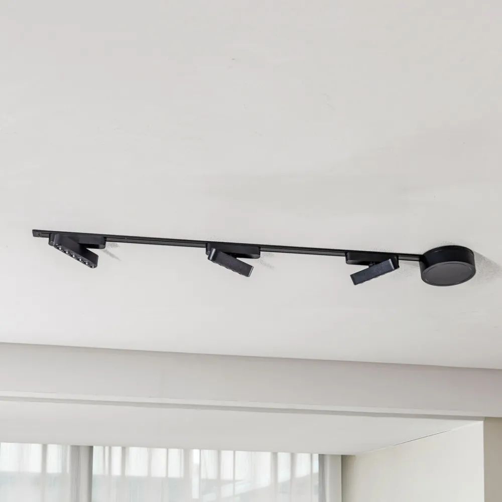 Lindby Skinnesystem 48V Lumaro, 3 LED-lister, svart, CCT Discount