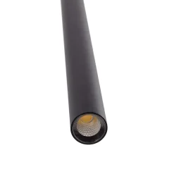 Lindby Skinnesystem 48V Lumaro, pendel, rørpære, 3 lyskilder, svart| Skinnesystem