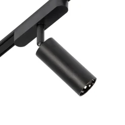 Lindby Skinnesystem 48V Lumaro, spots, 11 lyskilder, svart, Ø4cm, dimbar| Kontorbelysning|Skinnesystem