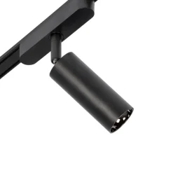 Lindby Skinnesystem 48V Lumaro Spot 5 lyskilder svart Ø 4cm dimbar| Kontorbelysning|Led-Innendørs