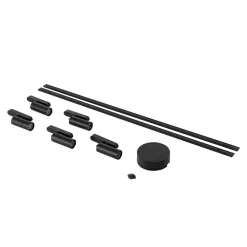 Lindby Skinnesystem 48V Lumaro Spot 5 lyskilder svart Ø 4cm dimbar| Kontorbelysning|Led-Innendørs