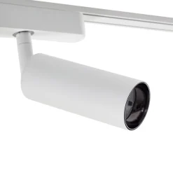 Lindby Skinnesystem 48V Lumaro, spots, 9 lyskilder, hvit, Ø4cm, 25cm, dimbar| Kontorbelysning|Skinnesystem