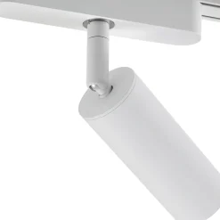 Lindby Skinnesystem 48V Lumaro, spots, 9 lyskilder, hvit, Ø4cm, 25cm, dimbar| Kontorbelysning|Skinnesystem