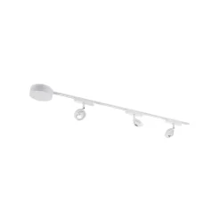 Lindby Skinnesystem 48V Lumaro, spotlights, 3 lyskilder, hvit, Ø 7,3 cm| Skinnesystem