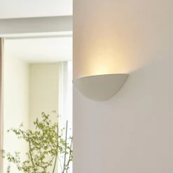 Lindby Skålformet gipsvegglampe Guilia| Design- Og Hotellbelysning|Vegglamper