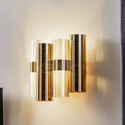 Slamp La Lollo vegglampe, gullfarget New