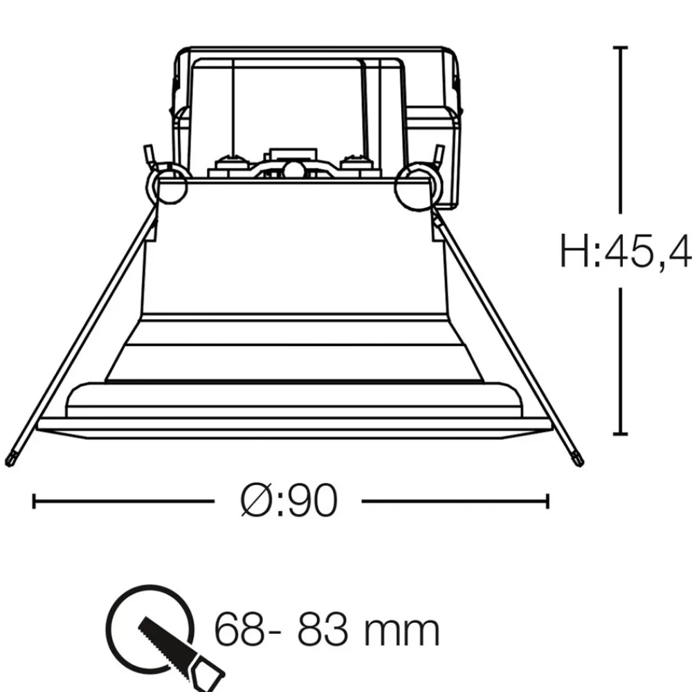 The Light Group SLC One 360° SunLike LED-downlight hvit 930 Hot