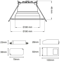 The Light Group SLC One 360° SunLike LED-downlight hvit 930 Hot