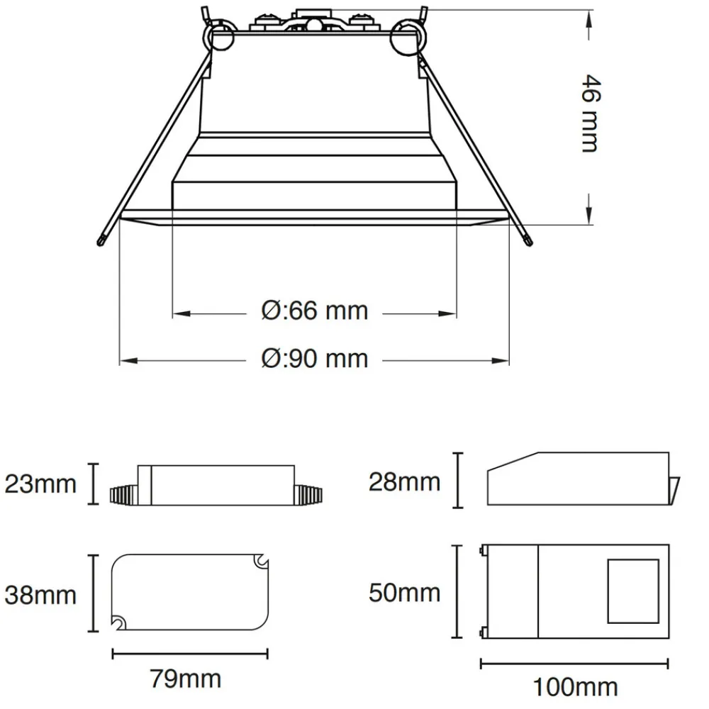 The Light Group SLC One 360° SunLike LED-downlight hvit 930 Hot