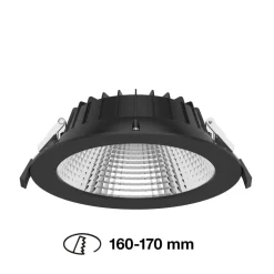 The Light Group SLC Shift LED-innfellingsspot Ø 19cm CCT, svart| Downlights