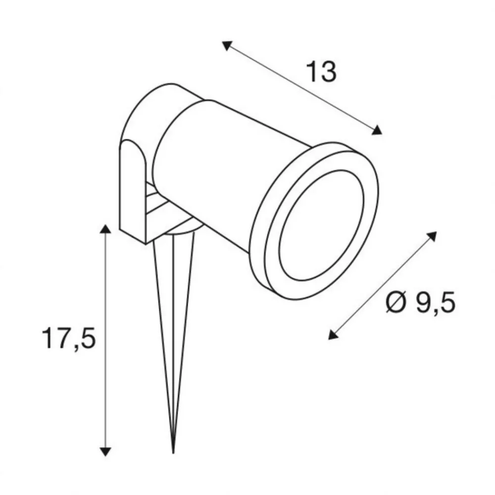 SLV Big Nautilus lampe med jordspyd, grønn Best