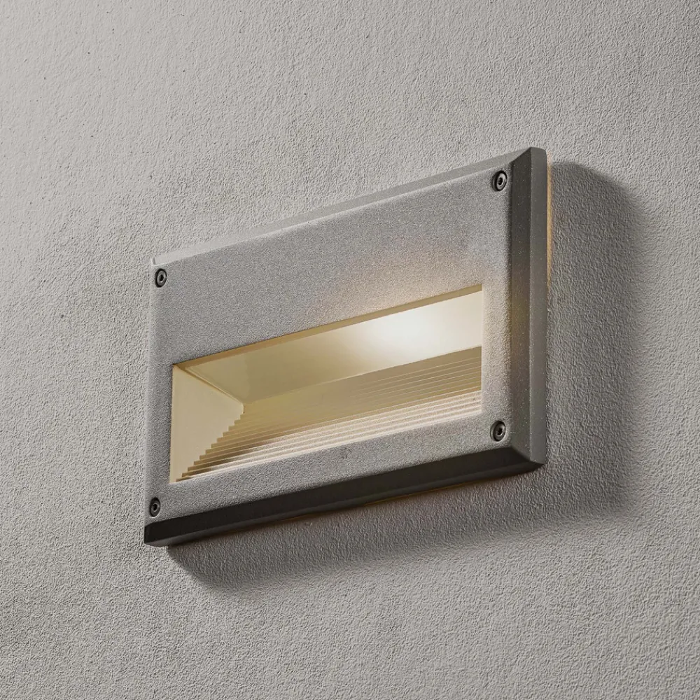 SLV Brick Downunder innfelte vegglampe E14 IP44 Hot