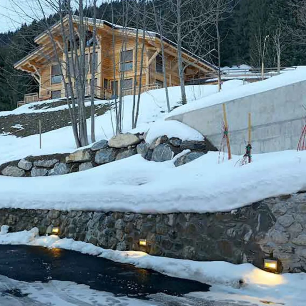 SLV Brick Downunder innfelte vegglampe E14 IP44 Hot