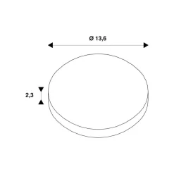 SLV Dekoring Light Eye 150, hvit matt, Ø 14 cm, metall Discount