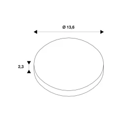 SLV Dekoring Light Eye 150, krom blank, Ø 14 cm, metall Discount