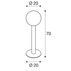 SLV Gloo Pure 70 stibelysning, høyde 70 cm