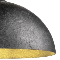 SLV hengelampe Forchini, 50 cm svart/gullfarget plast Hot