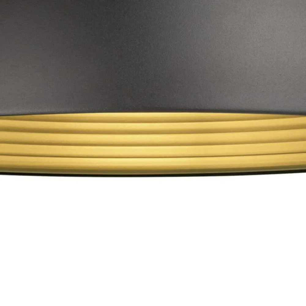 SLV hengelampe Forchini M, 50 cm, svart/gullfarget, metall| Butikkbelysning