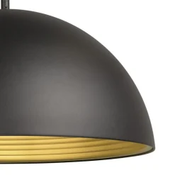 SLV hengelampe Forchini M, 50 cm, svart/gullfarget, metall| Butikkbelysning