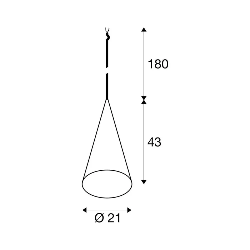 SLV hengelampe Magico, Ø 21 cm, svart/gullfarget, metall| Butikkbelysning