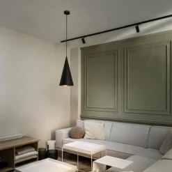 SLV hengelampe Magico, Ø 21 cm, svart/gullfarget, metall| Butikkbelysning