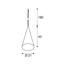 SLV hengelampe Magico, Ø 21 cm, matt svart, metall| Butikkbelysning