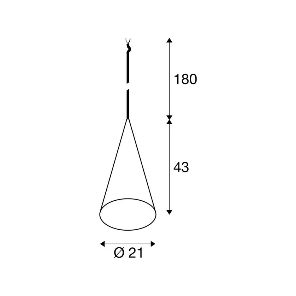 SLV hengelampe Magico, Ø 21 cm, matt svart, metall| Butikkbelysning